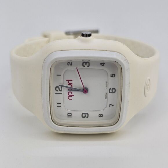Rip Curl Women's Watch 34MM White Dial White Plastic Band Straps New Battery - Picture 6 of 16